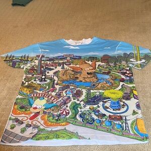 Colorful Cartoon Theme Park Kids T-Shirt